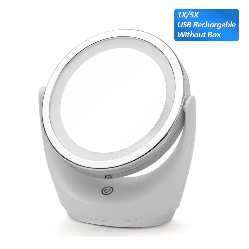 EJVS™ LED Makeup Rotating Mirror 1-5X Magnification