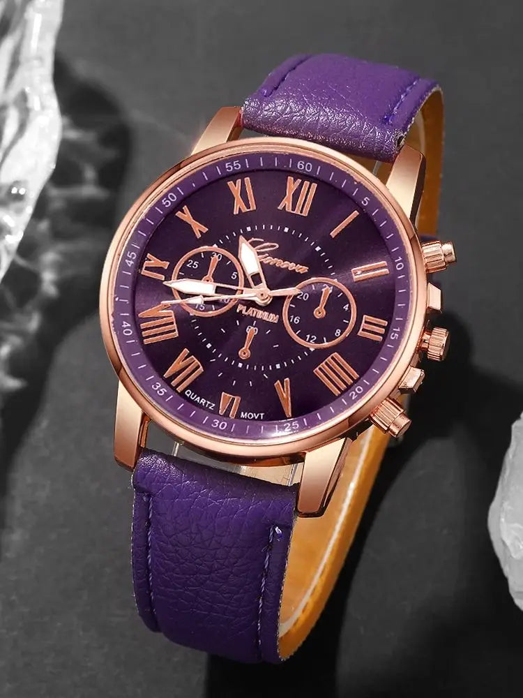 EJVS™ Women Quartz Watch + Bracelet Set for Birthdays & Mother's Day