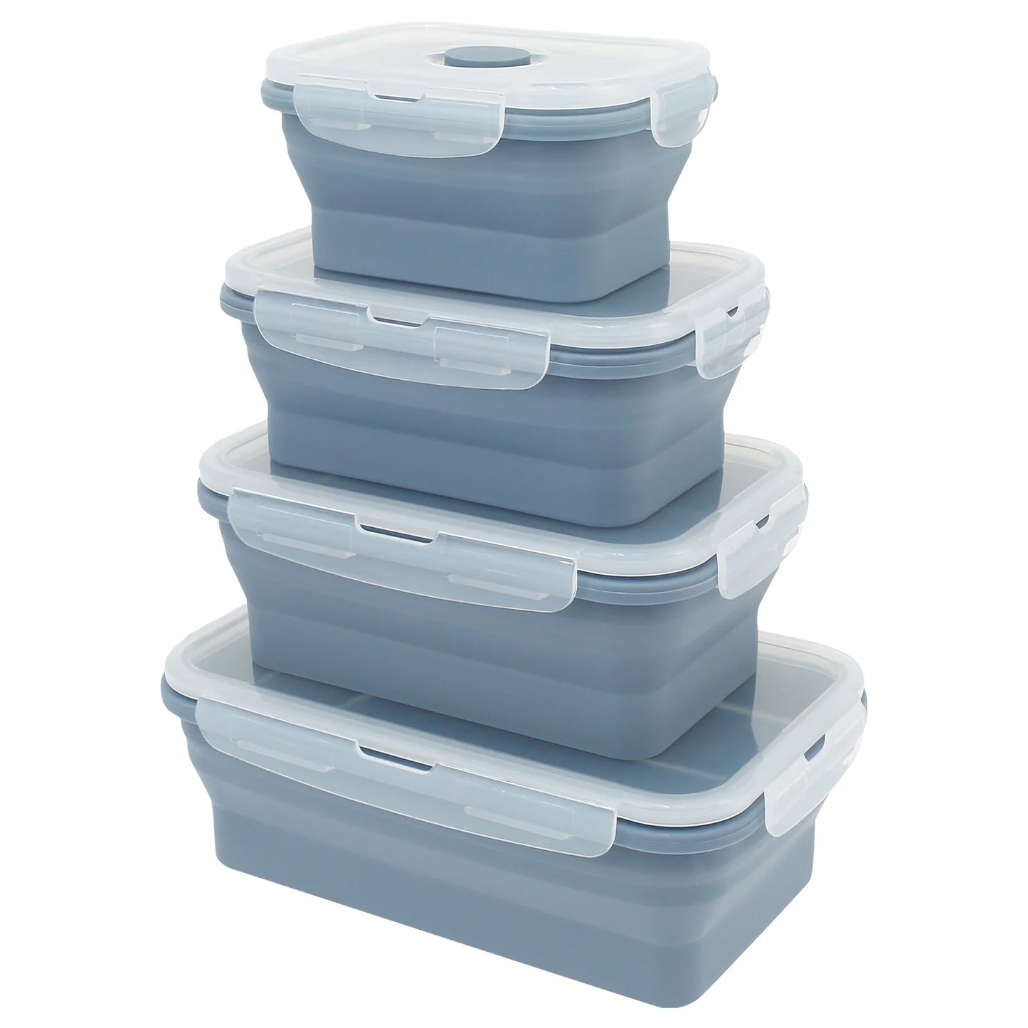 EJVS™ 4-Pack Silicone Food Storage Containers – Microwave & Temperature Resistant