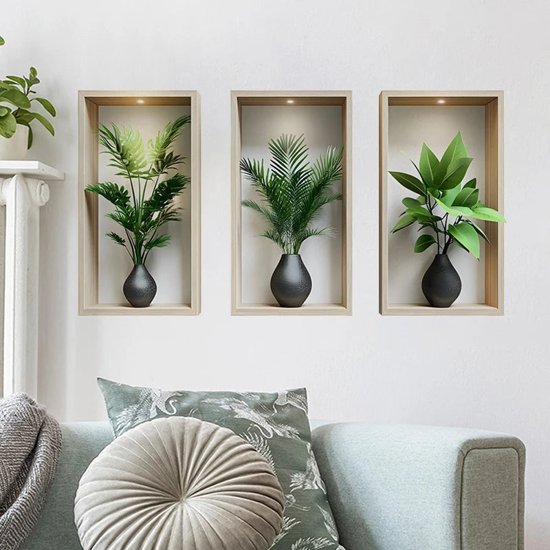 EJVS™ Green Plant Wall Stickers