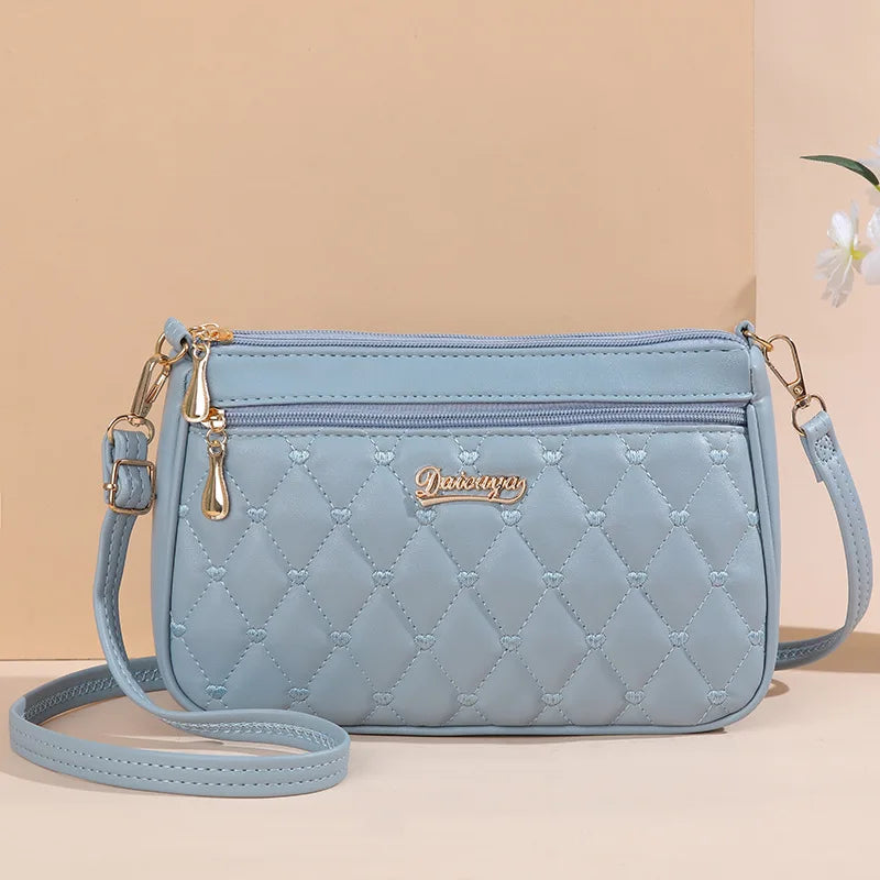 EJVS™ Embroidery Messenger Leather Handbags Bags