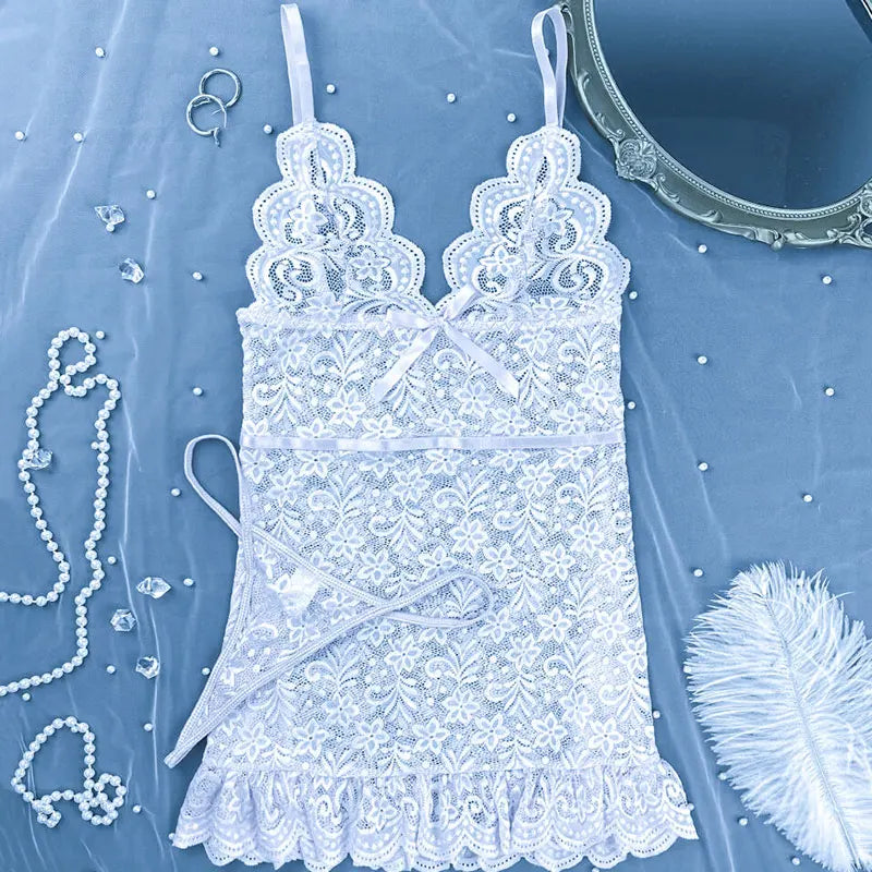EJVS™ Floral Lace Erotic Nightwear