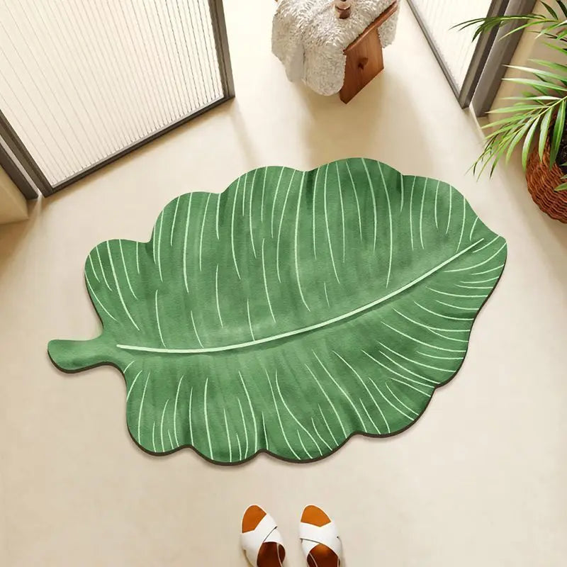 EJVS™ Leaf Diatomite Shower Rug