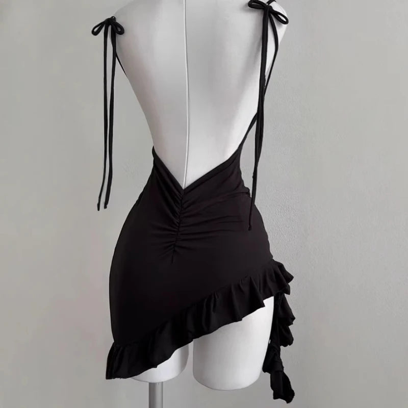 EJVS™ Sleeveless Backless Bodycon Club Dress