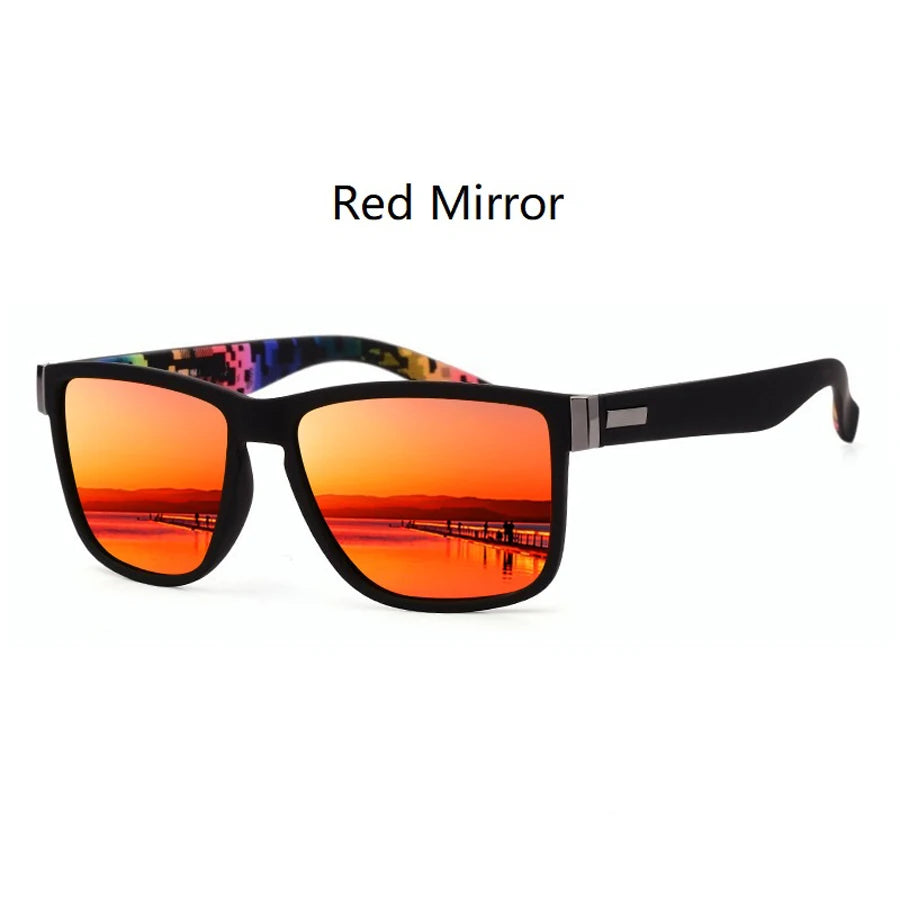 EJVS™ Fashion Vintage Eyewear Pattern Square Sunglasses Men Women Fishing Driving Man Luxury Brand Designer Sun Glasses