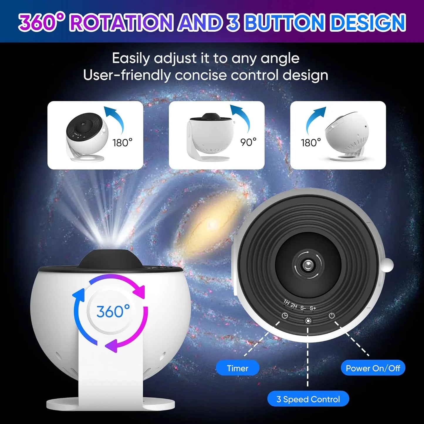 EJVS™ Galaxy Projector Night Light