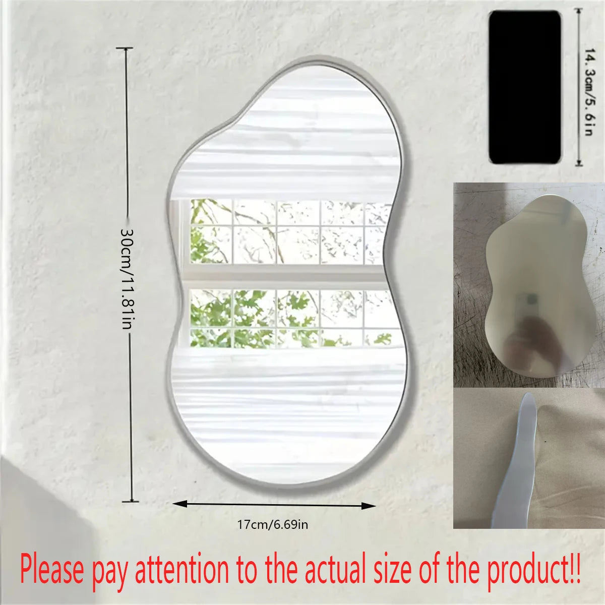 EJVS™ Irregular Cloud Acrylic Wall Mirror for Home Decor