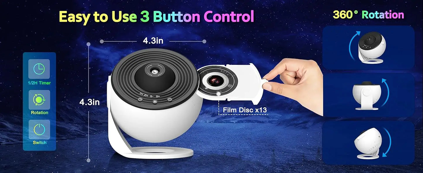 EJVS™ Galaxy Projector Night Light
