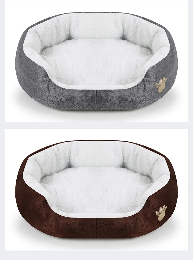 EJVS™  Dog Beds for Large Dogs Cashmere Warming Pet Dog Bed Sofa Lounger Cat Nest Baskets Plush Kennel Bed Comfortable Pet Supplies