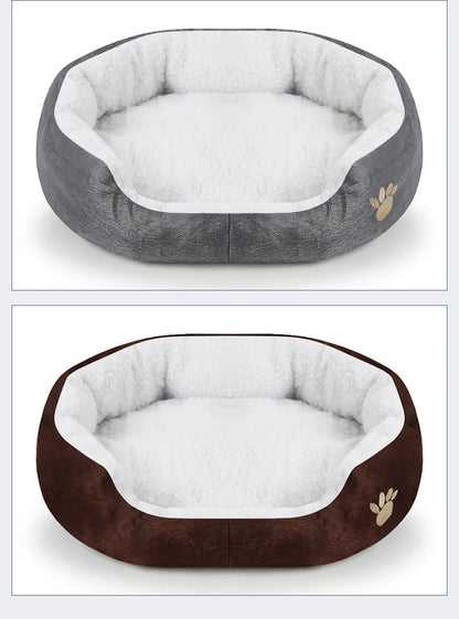 EJVS™  Dog Beds for Large Dogs Cashmere Warming Pet Dog Bed Sofa Lounger Cat Nest Baskets Plush Kennel Bed Comfortable Pet Supplies