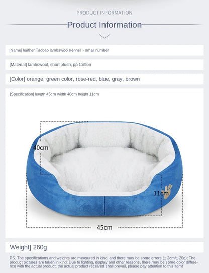 EJVS™  Dog Beds for Large Dogs Cashmere Warming Pet Dog Bed Sofa Lounger Cat Nest Baskets Plush Kennel Bed Comfortable Pet Supplies