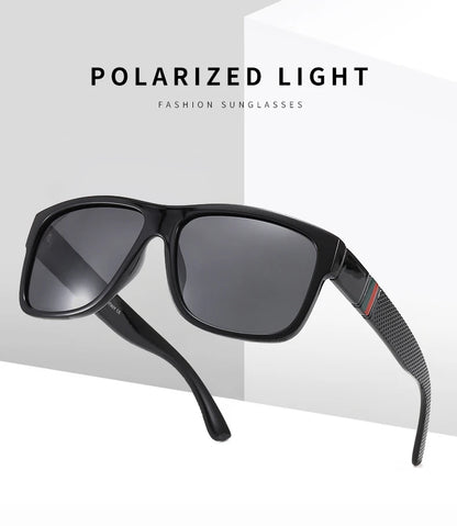 EJVS™  Fashion Square Polarized Sunglasses Men Vintage Plastic Male Sun Glasses Women Stylish Black Sport Shades UV400