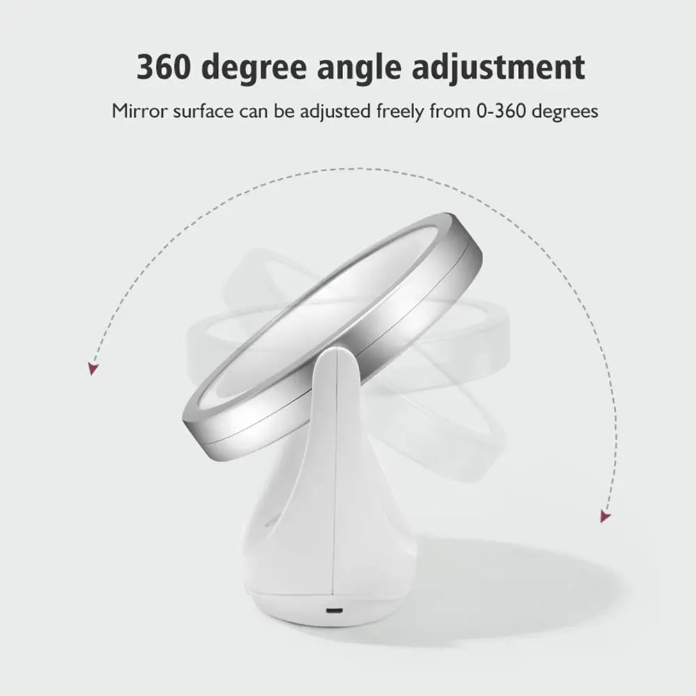 EJVS™  LED Makeup Rotating Mirror 1-5X Magnification