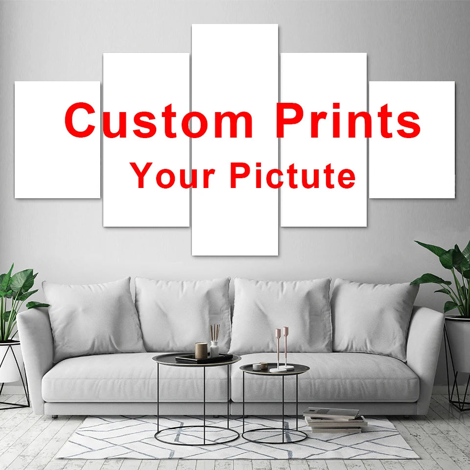 EJVS™  5 Piece Canvas Customized Posters Picture