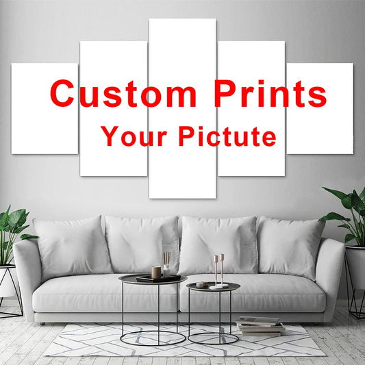 EJVS™  5 Piece Canvas Customized Posters Picture