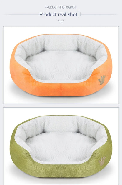 EJVS™  Dog Beds for Large Dogs Cashmere Warming Pet Dog Bed Sofa Lounger Cat Nest Baskets Plush Kennel Bed Comfortable Pet Supplies