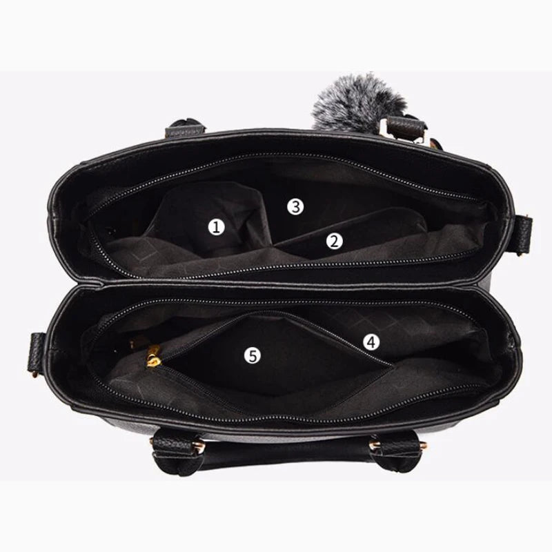 EJVS™  Embroidery Messenger Leather Handbags Bags