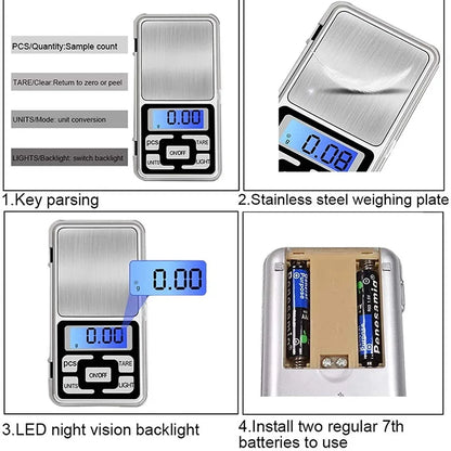 EJVS™  Stainless Steel Electronic Digital Pocket Scale