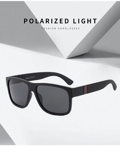 EJVS™  Fashion Square Polarized Sunglasses Men Vintage Plastic Male Sun Glasses Women Stylish Black Sport Shades UV400