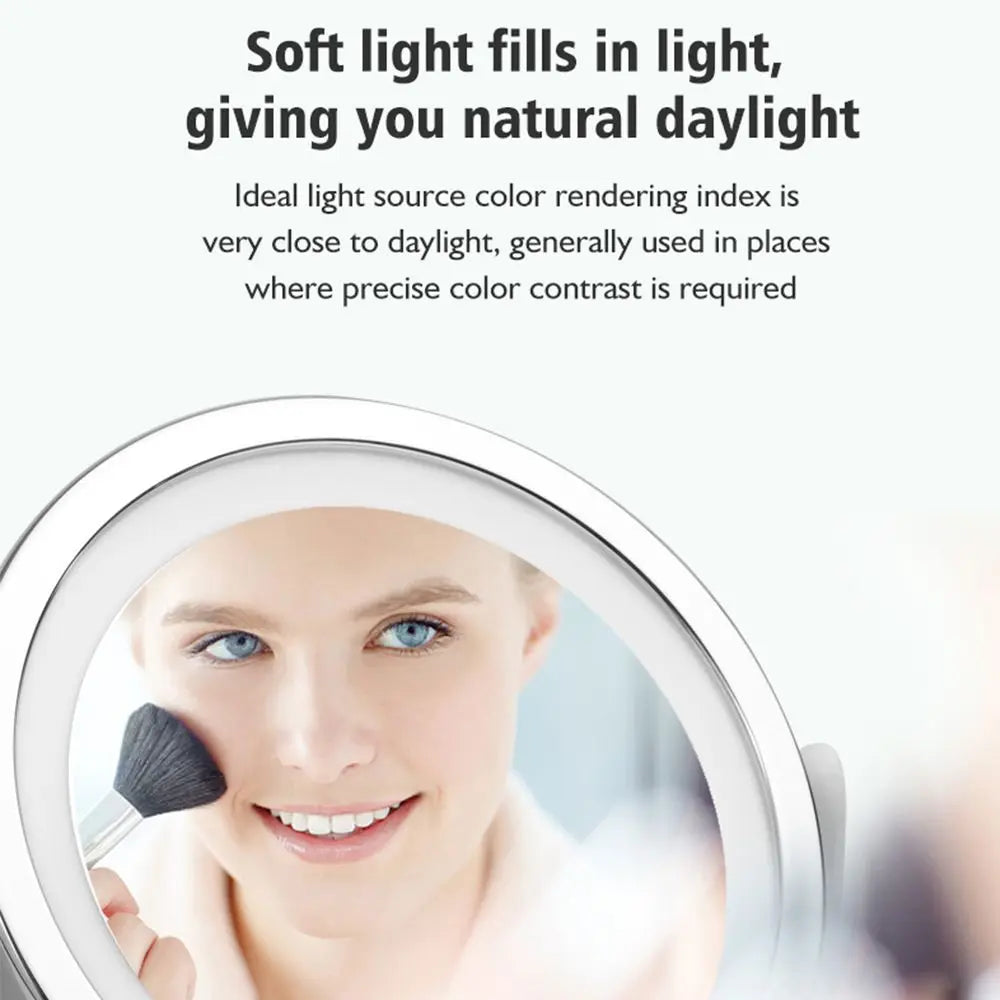 EJVS™  LED Makeup Rotating Mirror 1-5X Magnification