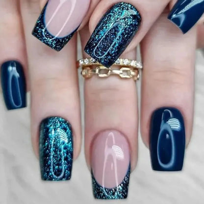 EJVS™  24Pcs Shimmery Manicure Tips