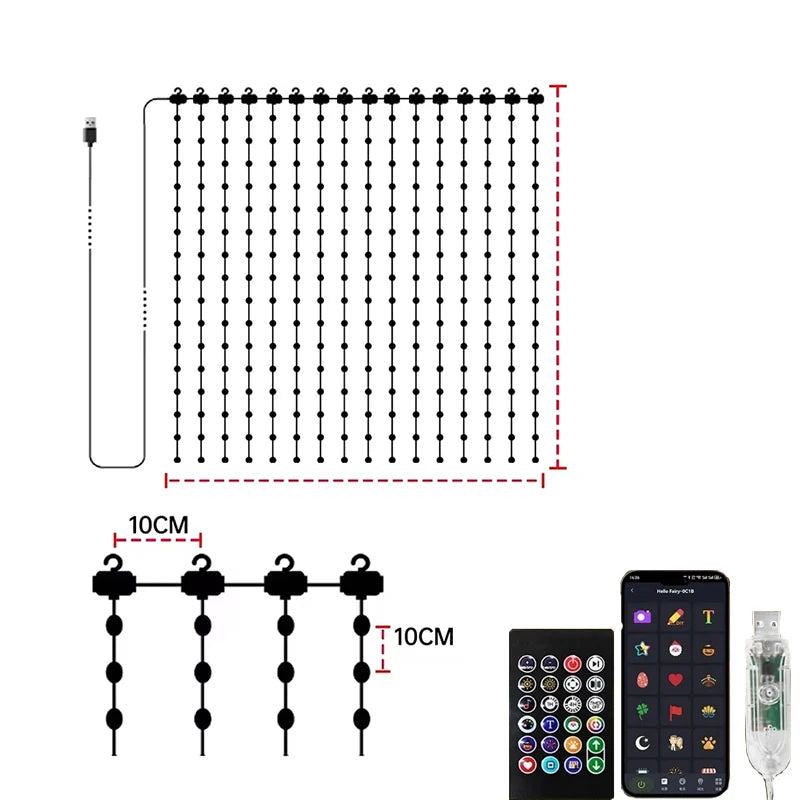 EJVS™  Smart Curtain Lights App Remote Control