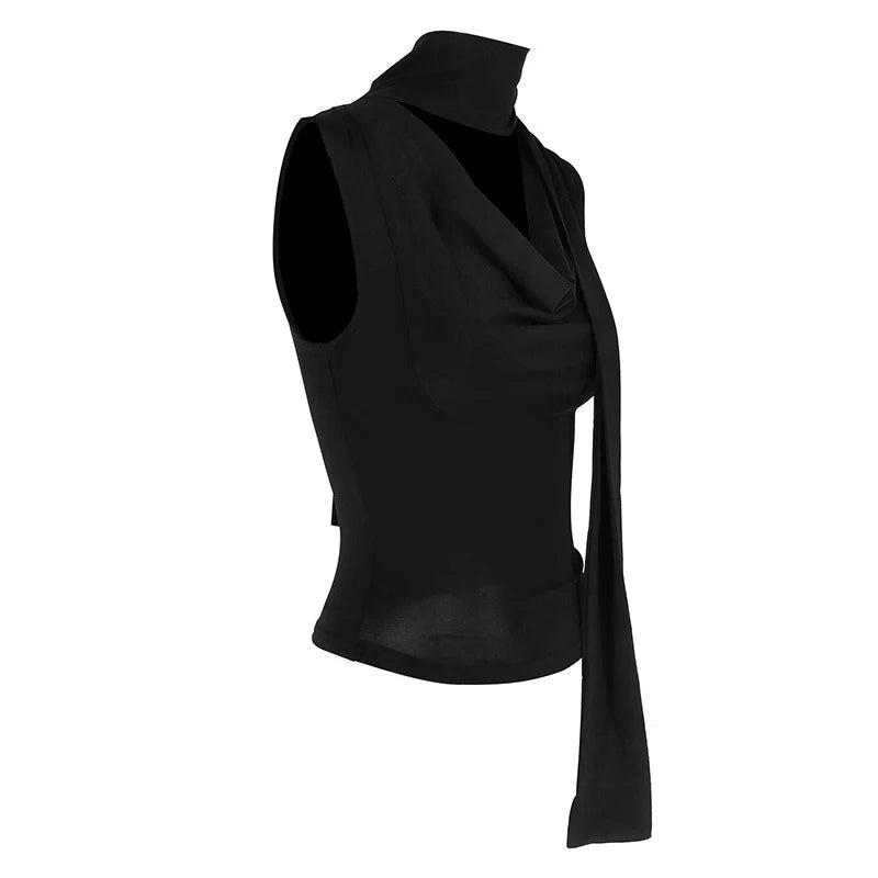 EJVS™  Women Sexy Sleeveless V-Neck Lady Top Fashion Bandage