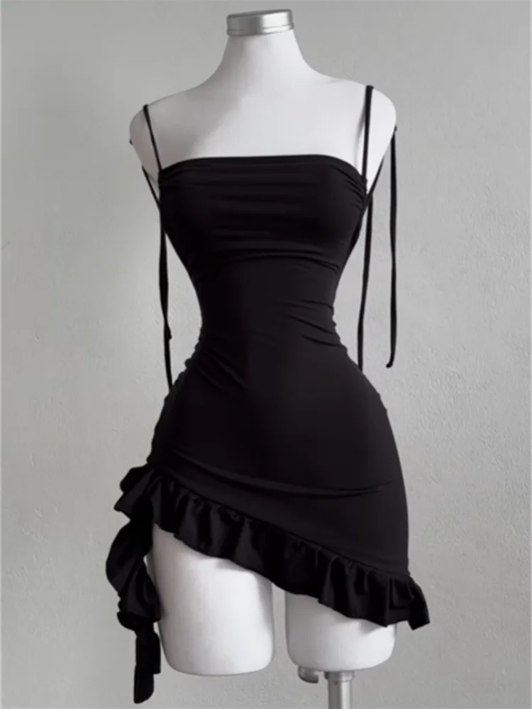 EJVS™ Sleeveless Backless Ruffles Sun Dress