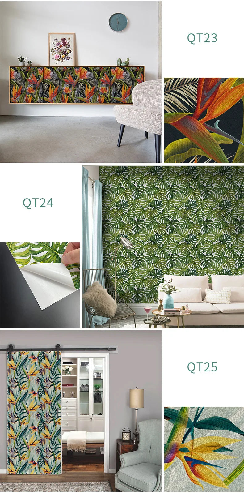 EJVS™ Peel & Stick Botanical Wall Mural
