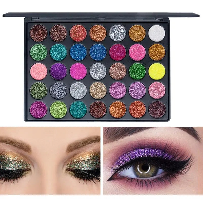 EJVS™ 35 Color Glitter Metallic Eyeshadow