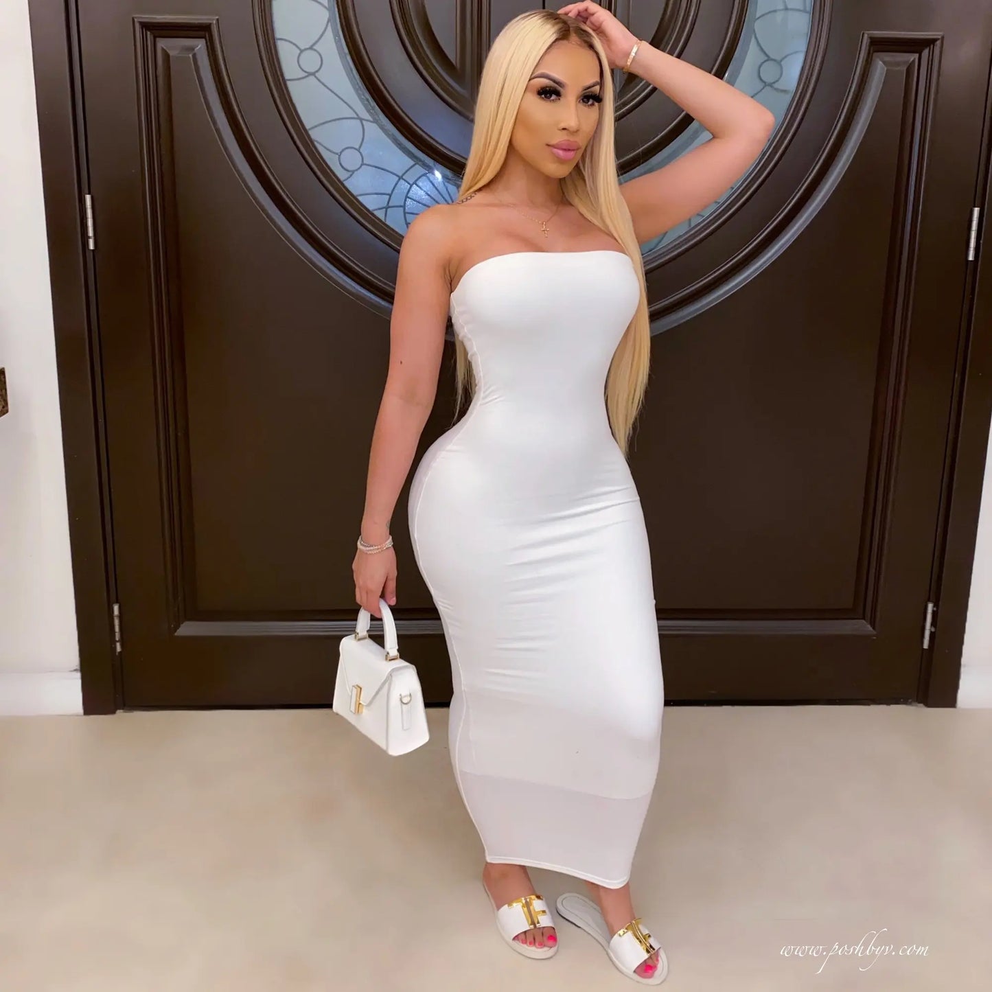 EJVS™  Sleeveless Long Beach Dress