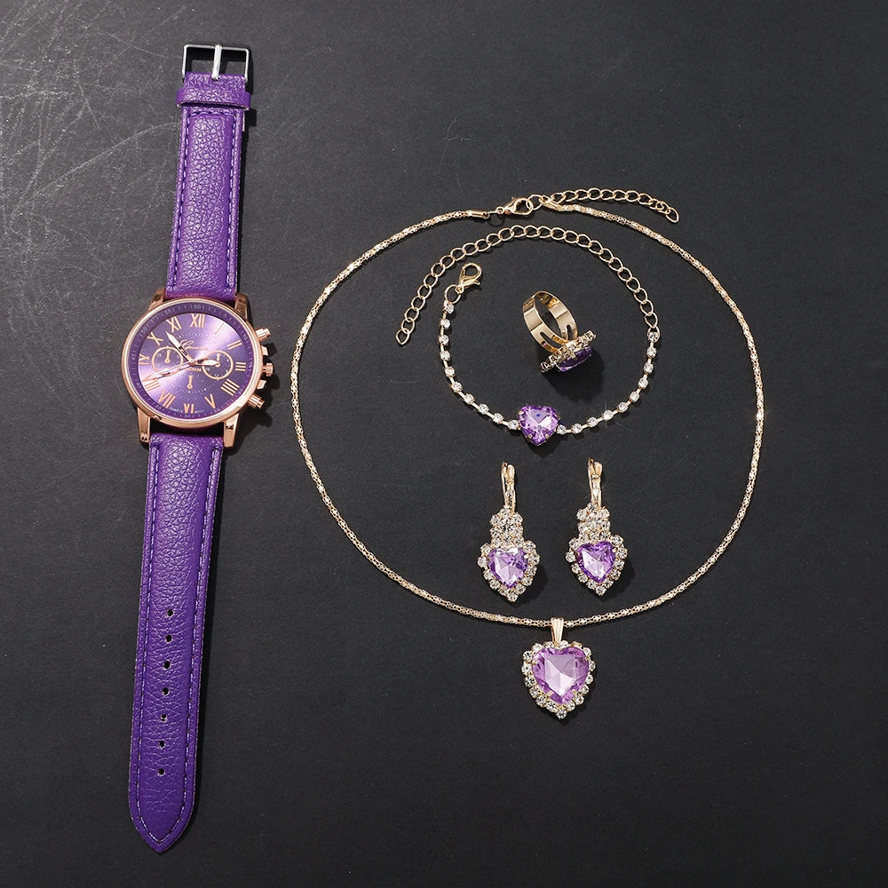 EJVS™  Women Quartz Watch + Bracelet Set for Birthdays & Mother's Day
