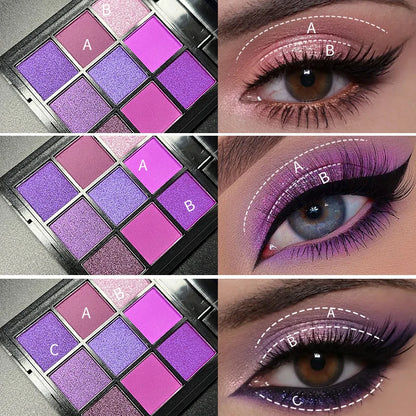 EJVS™ 9 Color Matte Shimmering Makeup