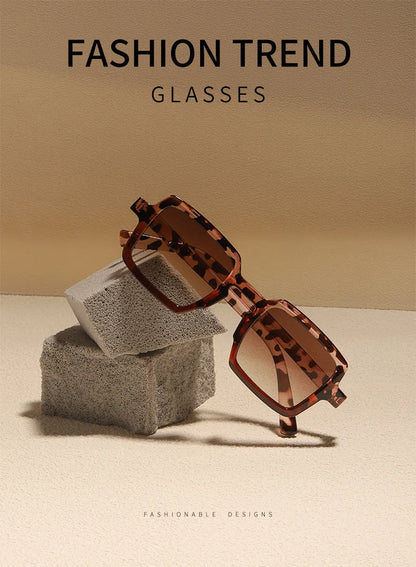 EJVS™  Vintage Square Sunglasses For Women Men Rectangle Sun Glasses Female Oval Eyewear Sunglasses for Male Female Eyeglasses