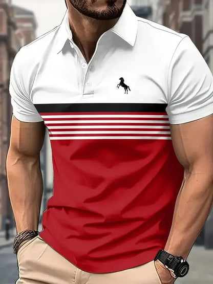 EJVS™ 3D Horse Print Golf Shirt