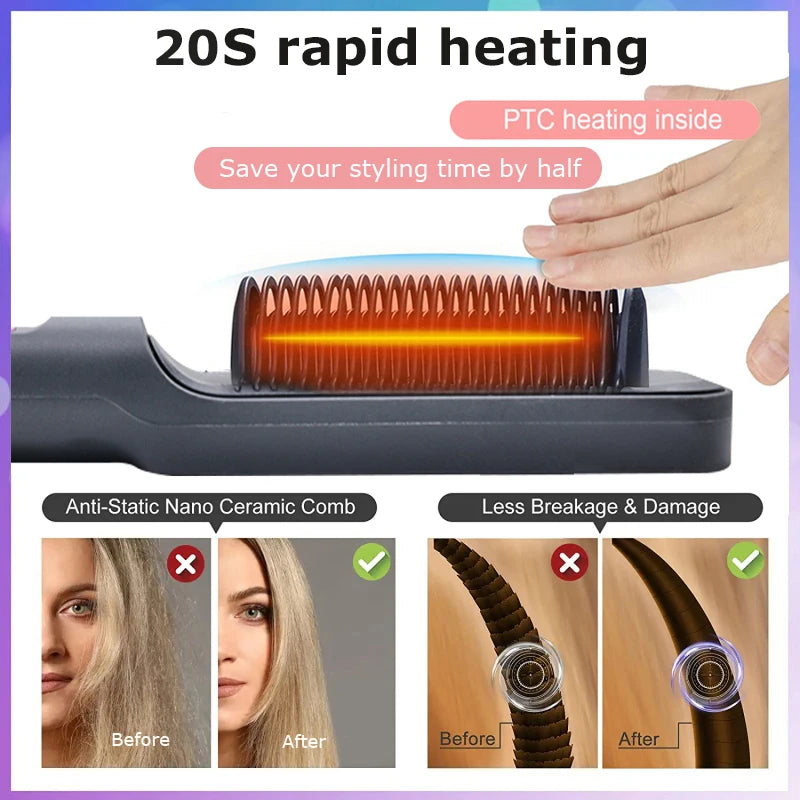 EJVS™ Multifunctional Straight Hair Straightener Comb