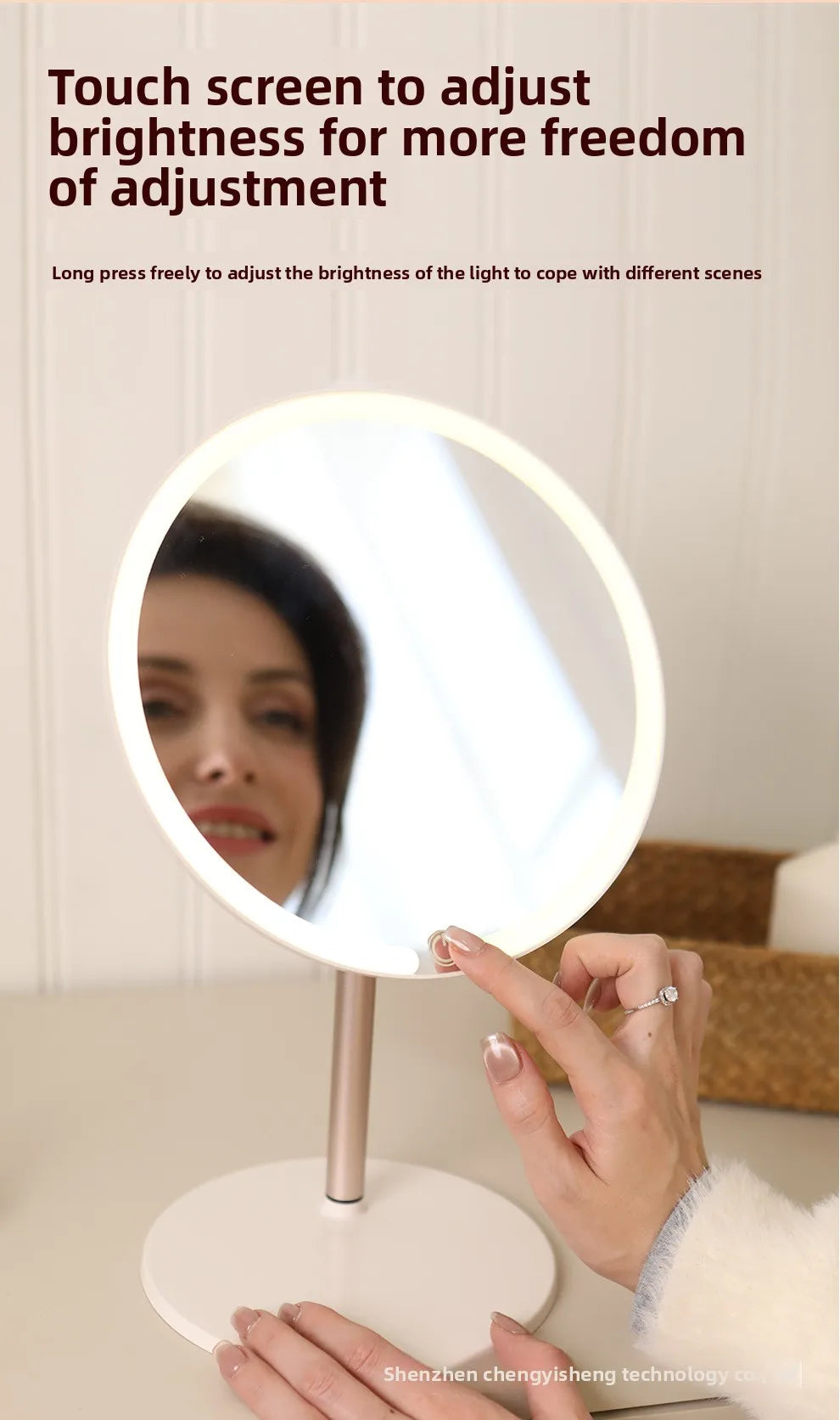 EJVS™ LED Round Desktop Makeup Mirror