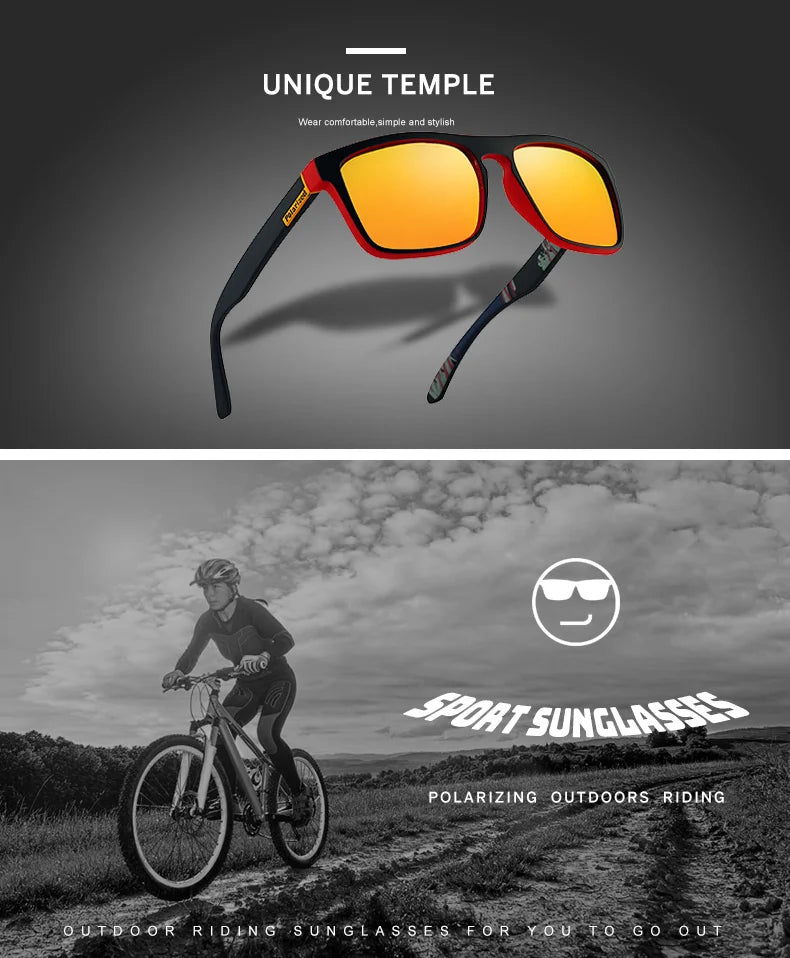 EJVS™  Fashion Square Vintage Polarized Sunglasses Men Women Retro Driving Fishing Luxury Brand Designer Sun Glasses UV400 Eyewear