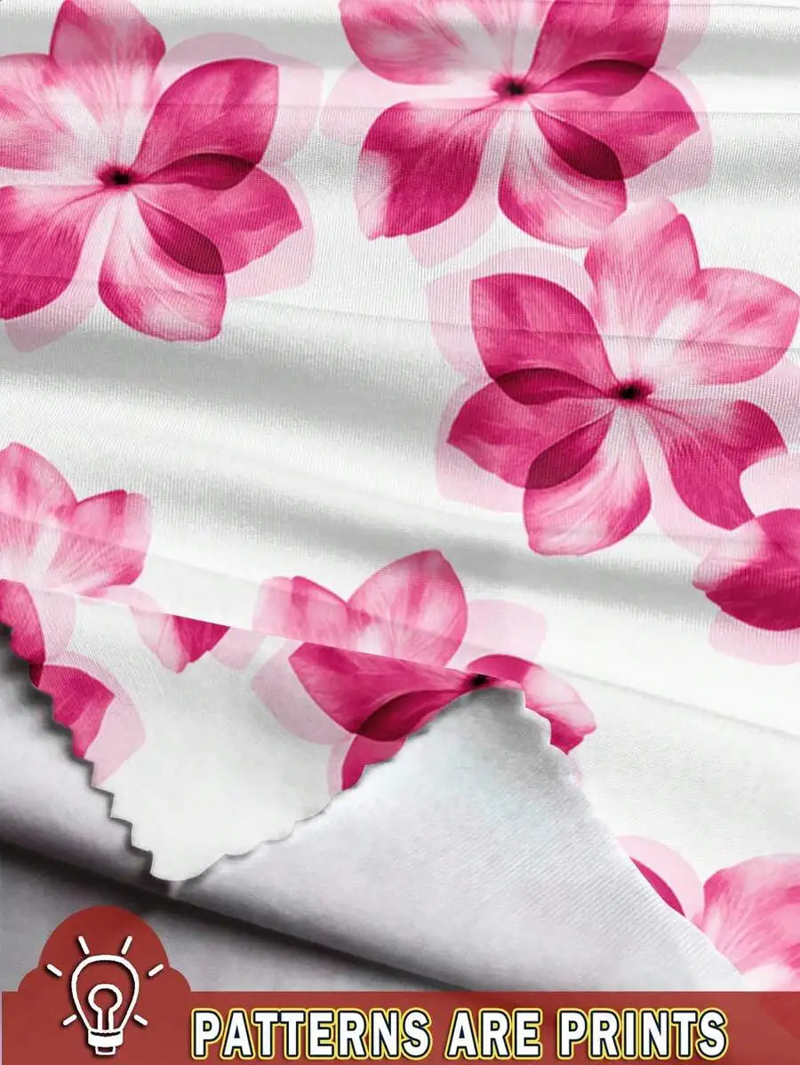 EJVS™  Floral Print Knit Mini Dress