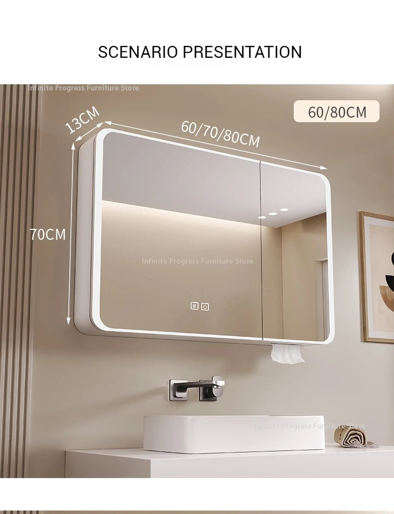 EJVS™ Arc Smart Bathroom Mirror Cabinet