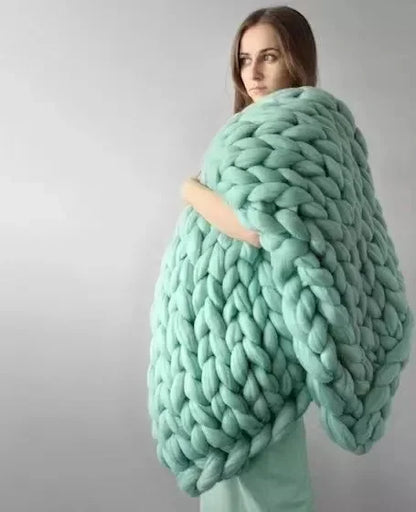 EJVS™ Handmade Chunky Knit Weighted Blanket