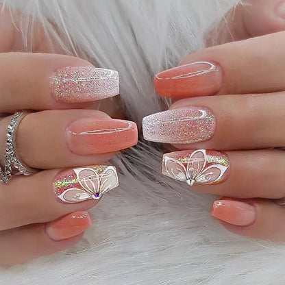 EJVS™  24Pcs Shimmery Manicure Tips