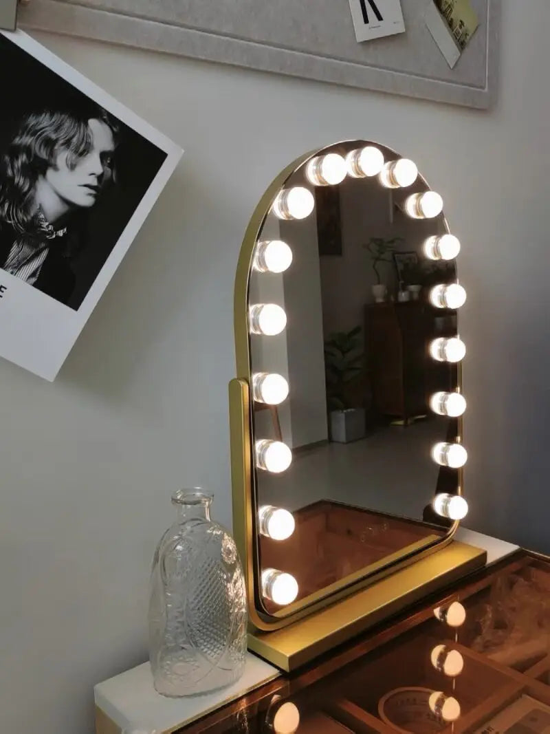 EJVS™ Arched LED Makeup Mirror – 10x Magnification