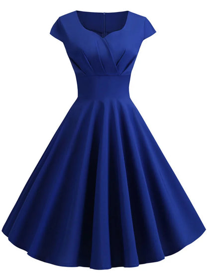 EJVS™ Retro Party Office Midi Dress