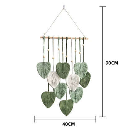 EJVS™ Leaf Macrame Wall Hanging Boho Woven