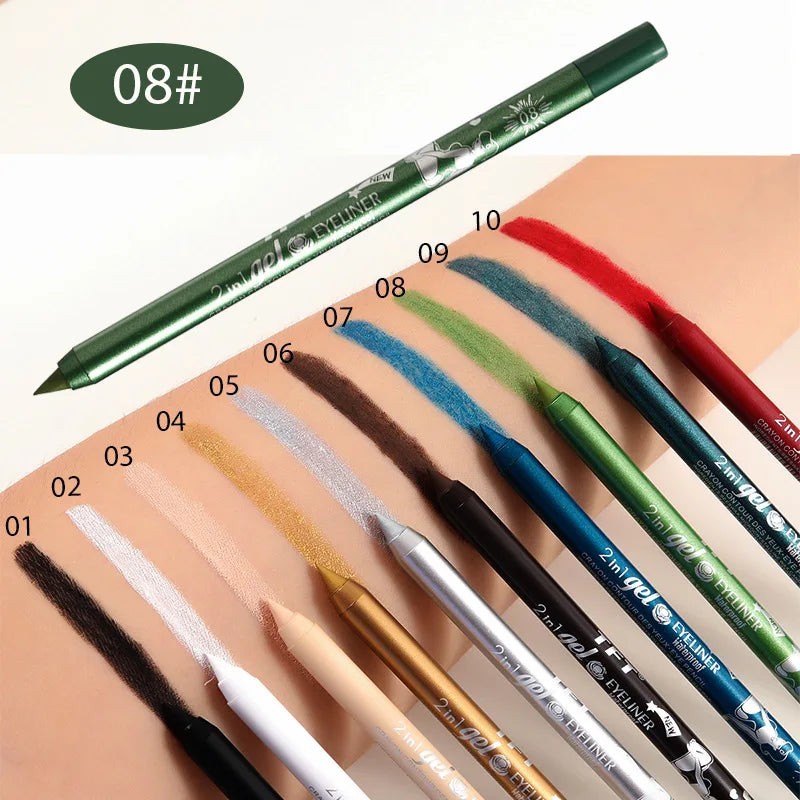 EJVS™  Waterproof Eyeliner Long Lasting Pencil Colourful Pigment