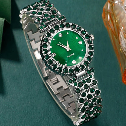 EJVS™  Rhinestone WristWatch Luxury Jewelry Set