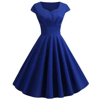 EJVS™ Retro Party Office Midi Dress