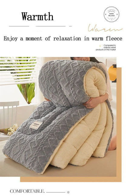 EJVS™ High End Thickened Winter Warm Blankets for Beds Artificial Lamb