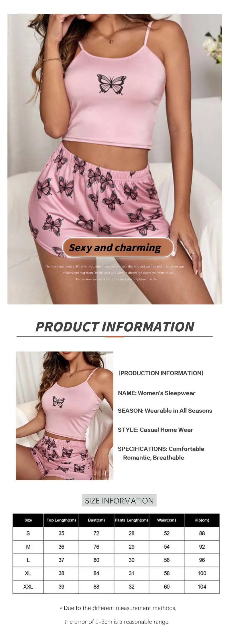 EJVS™  Two Pieces Summer Sexy Pyjamas